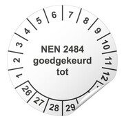 Keuringssticker NEN 2484 goedgekeurd tot