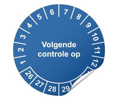 Keuringssticker Volgende controle op