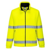 Reflecterende jas fleece geel