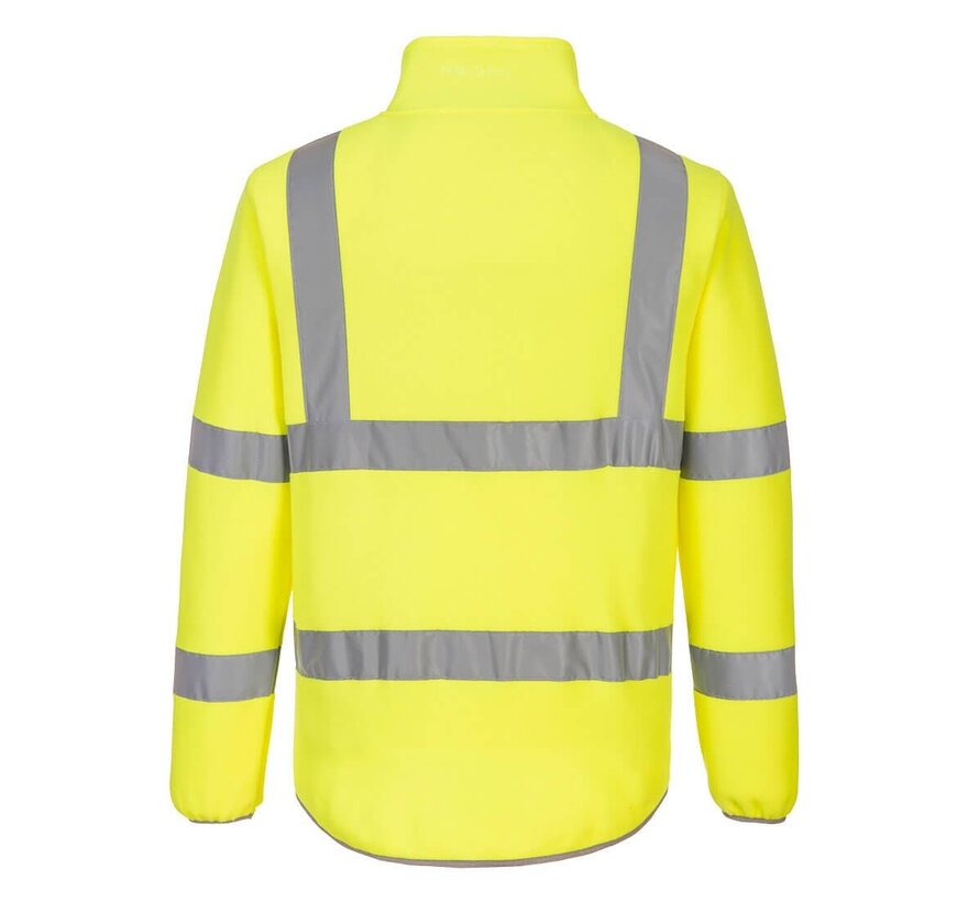 Reflecterende jas fleece geel
