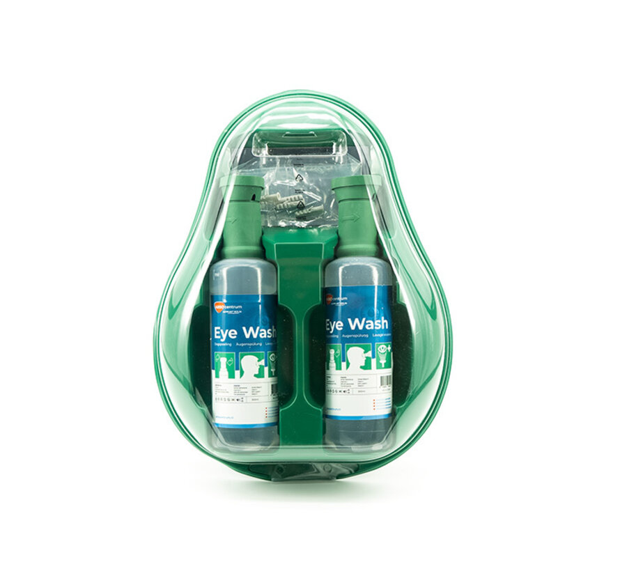 Oogspoelstation met 2 x 500 ml oogspoelflessen