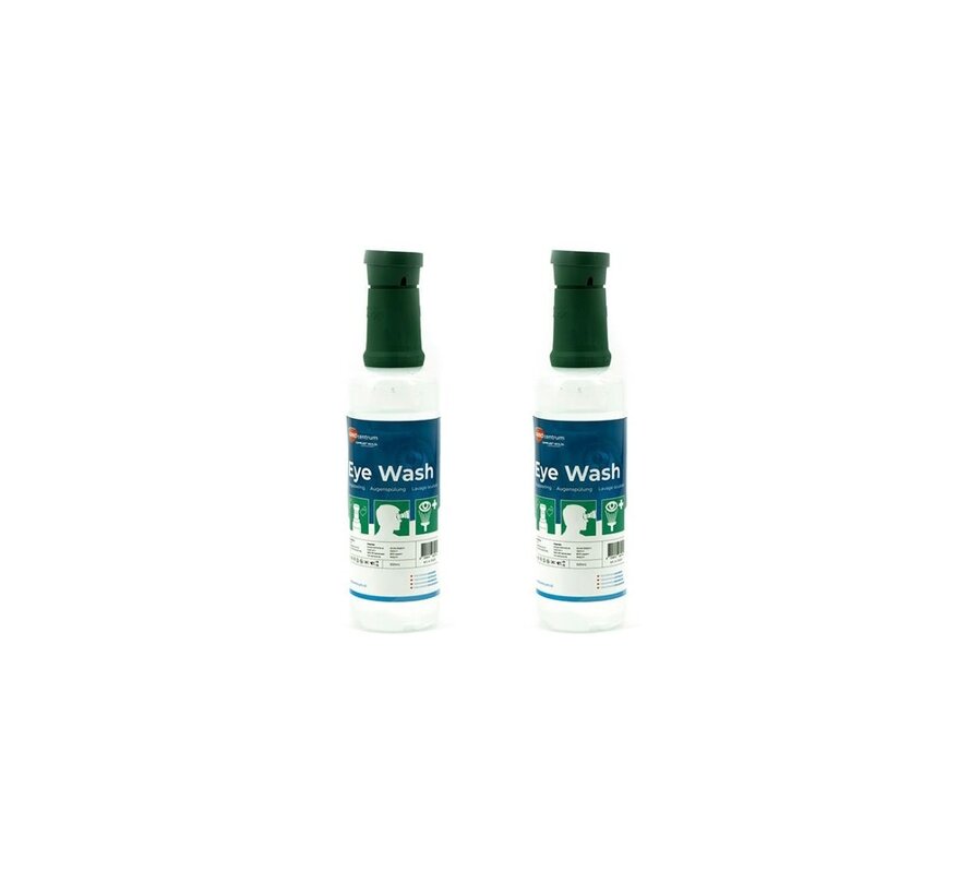 Oogspoelstation met 2 x 500 ml oogspoelflessen