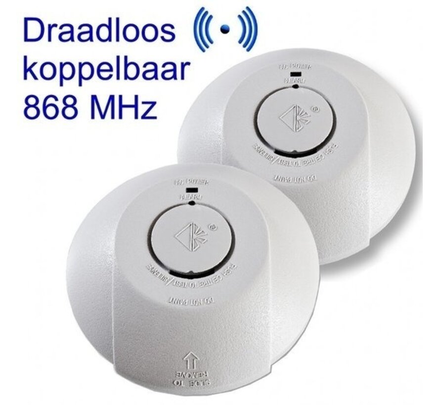 Fito optische rookmelder 230V incl. lithium batterij koppelbaar