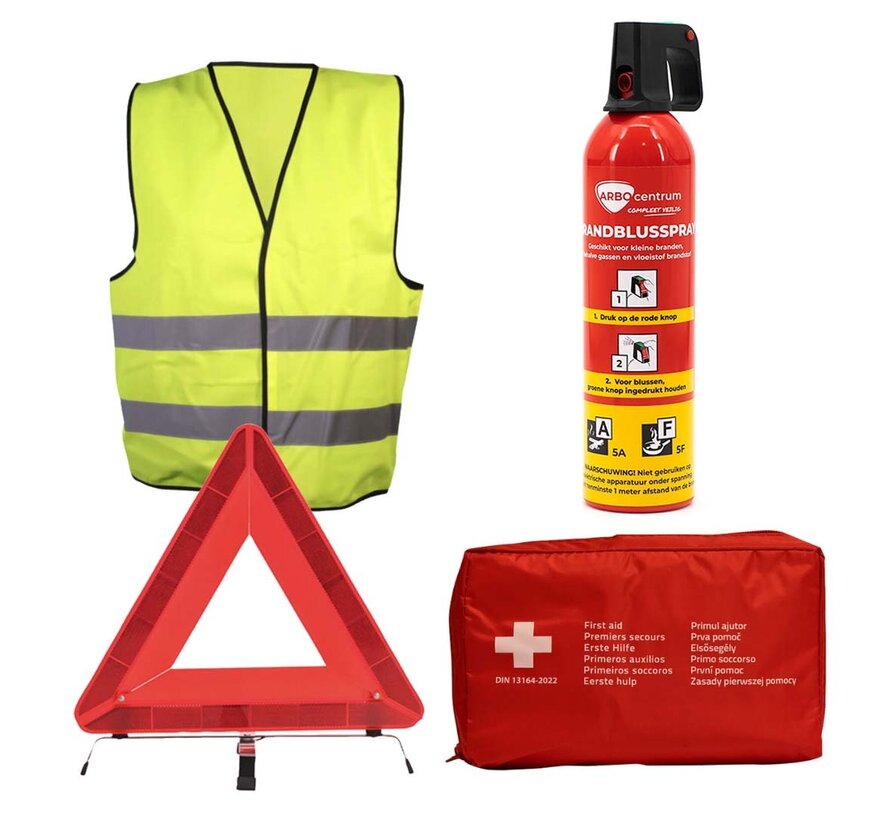Auto veiligheidspakket EHBO pech en brandpreventie