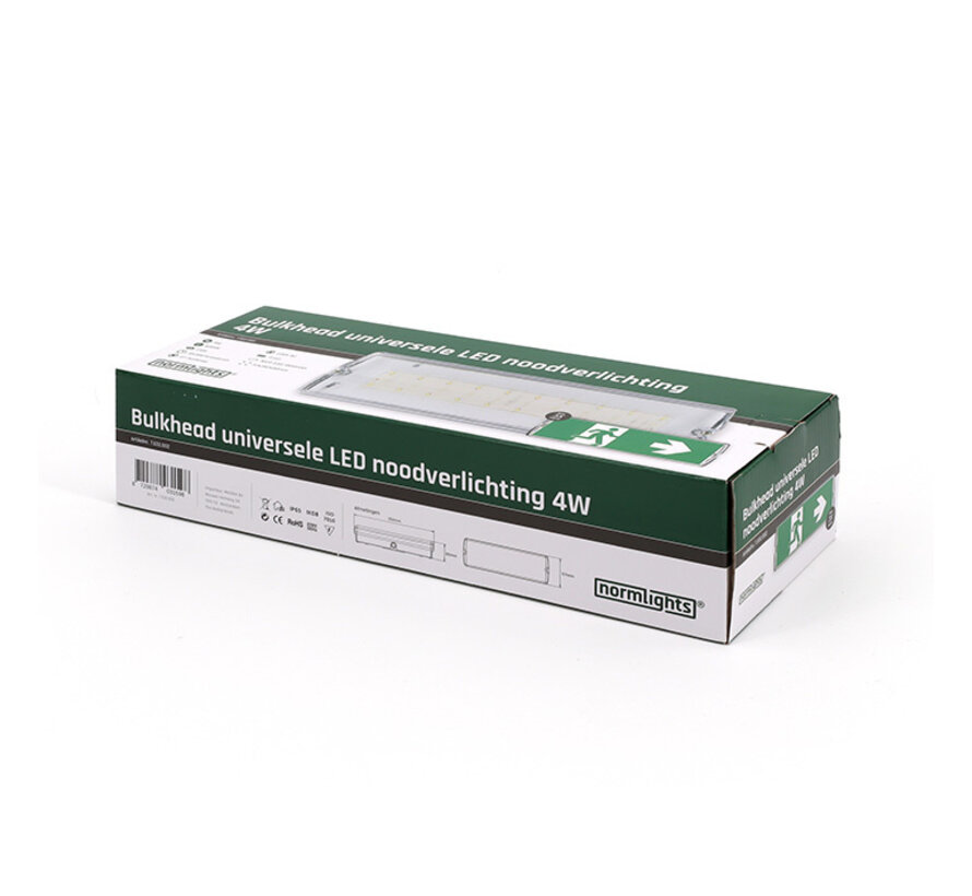 Normlights Bulkhead opalen kap 352x117x80mm