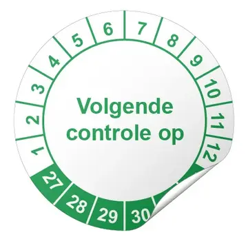 Keuringssticker Volgende controle op