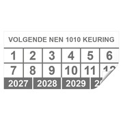 Arbowinkel Keuringssticker volgende NEN 1010 keuring rechthoek
