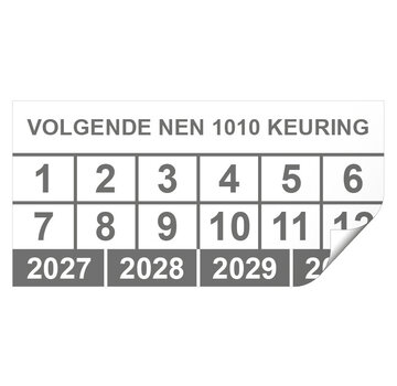 Arbowinkel Keuringssticker volgende NEN 1010 keuring rechthoek