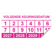 Keuringssticker volgende keuringsdatum rechthoek