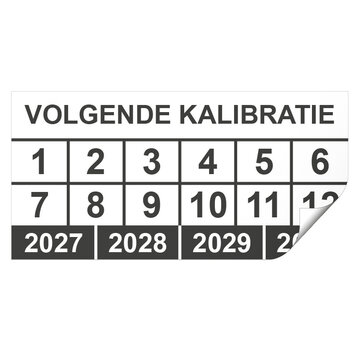 Arbowinkel Keuringssticker volgende kalibratie rechthoek