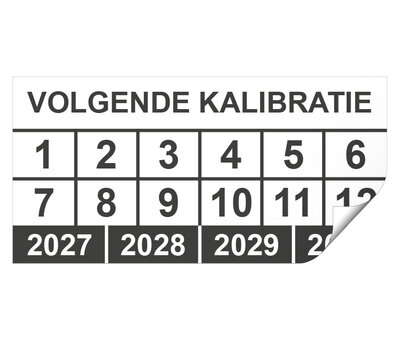 Arbowinkel Keuringssticker volgende kalibratie rechthoek