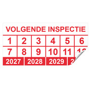 Keuringssticker volgende inspectie rechthoek