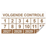 Keuringssticker volgende controle rechthoek