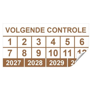 Keuringssticker volgende controle rechthoek