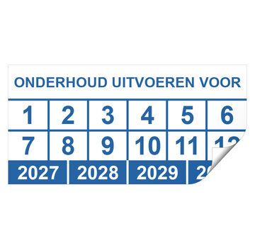 Keuringssticker onderhoud uitvoeren voor rechthoek