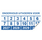 Keuringssticker onderhoud uitvoeren voor rechthoek