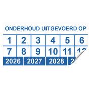 Keuringssticker onderhoud uitgevoerd op rechthoek
