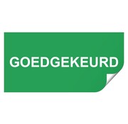 Arbowinkel Keuringssticker goedgekeurd zonder datum rechthoek