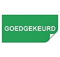 Keuringssticker goedgekeurd zonder datum rechthoek