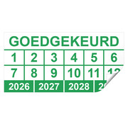 Keuringssticker goedgekeurd rechthoek