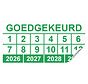 Keuringssticker goedgekeurd rechthoek
