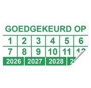 Keuringssticker goedgekeurd op rechthoek