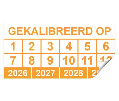 Arbowinkel Keuringssticker gekalibreerd op rechthoek