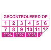 Keuringssticker gecontroleerd op rechthoek