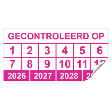 Keuringssticker gecontroleerd op rechthoek
