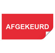 Arbowinkel Keuringssticker afgekeurd rechthoek zonder datum