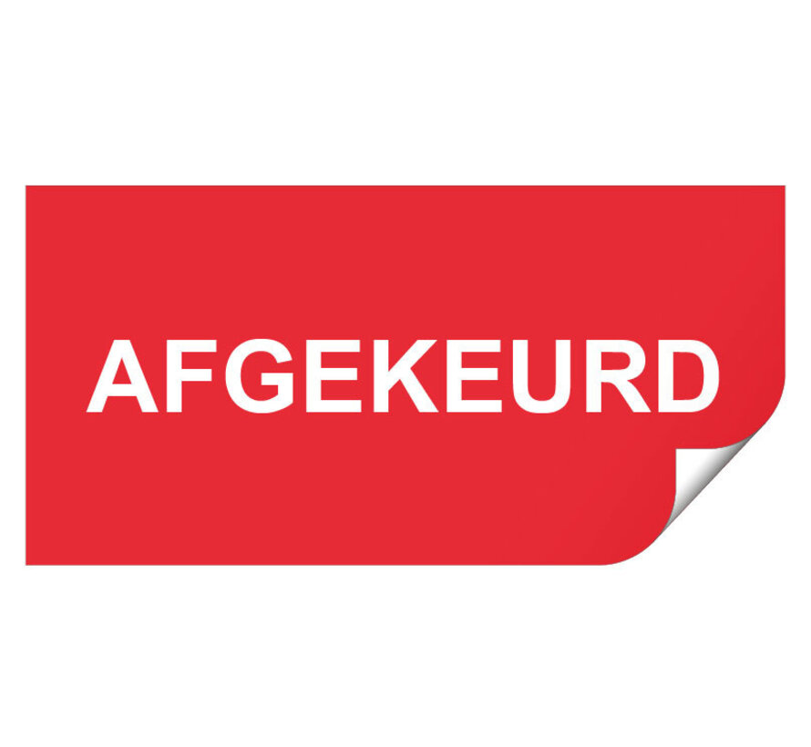 Keuringssticker afgekeurd rechthoek zonder datum