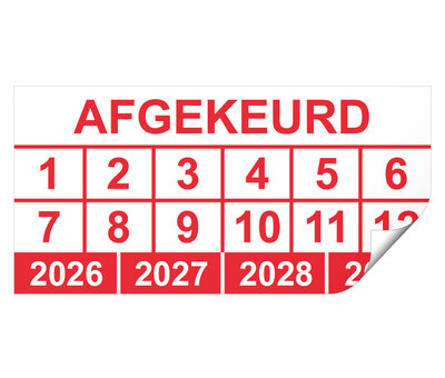 Keuringssticker afgekeurd rechthoek