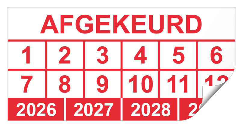 Keuringssticker afgekeurd rechthoek 50 x 25 mm - 250 stuks (op rol)