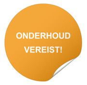 Keuringssticker onderhoud vereist