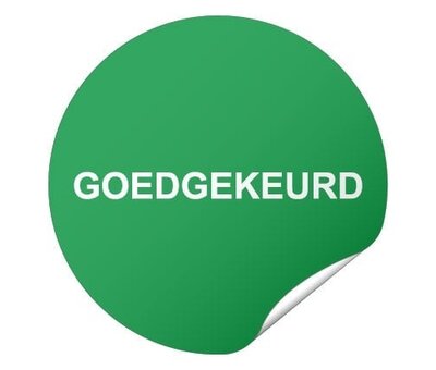 Arbowinkel Keuringssticker goedgekeurd
