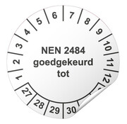 Arbowinkel Keuringssticker NEN 2484 goedgekeurd tot