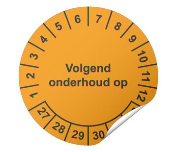 Arbowinkel Keuringssticker Volgend onderhoud op
