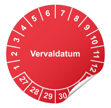 Arbowinkel Keuringssticker met vervaldatum