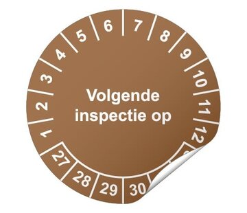 Arbowinkel Keuringssticker Volgende inspectie op