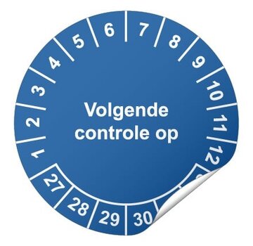 Arbowinkel Keuringssticker Volgende controle op