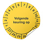 Keuringssticker Volgende keuring op