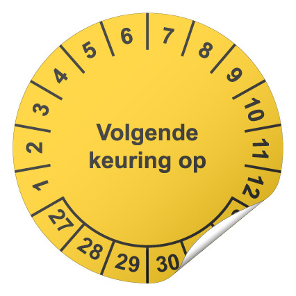 Keuringssticker Volgende keuring op Ø 40 mm - 600 stuks (op rol)