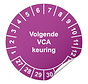 Keuringssticker Volgende VCA keuring