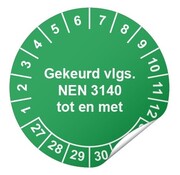 Keuringssticker NEN 3140