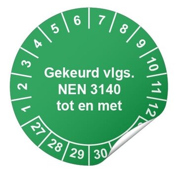 Keuringssticker NEN 3140