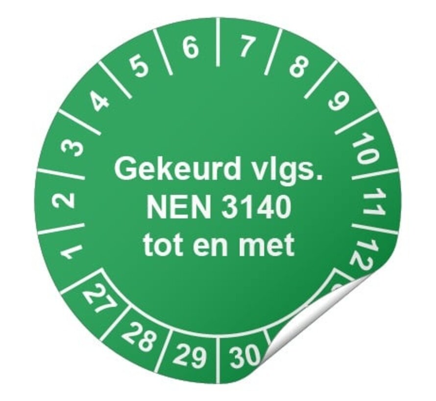 Keuringssticker NEN 3140