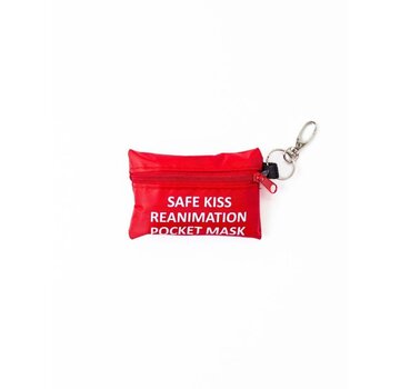 Beademingsmasker sleutelhanger rood