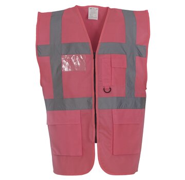 Veiligheidshesje met rits roze