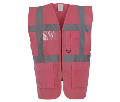 Veiligheidshesje met rits roze