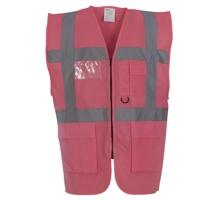 Veiligheidshesje met rits roze